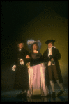 R-L) Daniel Davis as Salieri, Mary Jo Salerno and Peter Crook as Mozart in a scene from a touring production of the play "Amadeus." (Scranton)