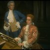 T-B) Daniel Davis as Salieri and Peter Crook as Mozart in a scene from a touring production of the play "Amadeus." (Scranton)