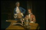 T-B) Daniel Davis as Salieri and Peter Crook as Mozart in a scene from a touring production of the play "Amadeus." (Scranton)