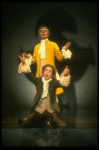T-B) Daniel Davis as Salieri and Peter Crook as Mozart in a scene from a touring production of the play "Amadeus." (Scranton)
