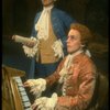 T-B) Daniel Davis as Salieri and Peter Crook as Mozart in a scene from a touring production of the play "Amadeus." (Scranton)