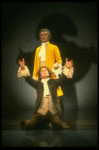 T-B) Daniel Davis as Salieri and Peter Crook as Mozart in a scene from a touring production of the play "Amadeus." (Scranton)