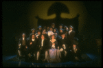 2R-2L) Peter Crook as Mozart, Mary Jo Salerno and Daniel Davis as Salieri in a scene from a touring production of the play "Amadeus." (Scranton)