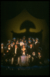 2R-2L) Peter Crook as Mozart, Mary Jo Salerno and Daniel Davis as Salieri in a scene from a touring production of the play "Amadeus." (Scranton)