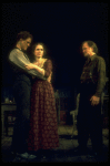 L-R) John Lithgow, Liv Ullmann and Robert Donley in a scene from the Broadway revival of the play "Anna Christie." (New York)