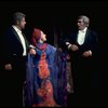 L-R) Actors David Sabin, Carmen Mathews and Howard Keel in a scene from the Broadway production of the musical "Ambassador." (New York)