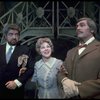L-R) Actors David Sabin, Carmen Mathews and Howard Keel in a scene from the Broadway production of the musical "Ambassador." (New York)