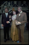 L-R) David Sabin, M'el Dowd and Howard Keel in a scene from the Broadway production of the musical "Ambassador." (New York)
