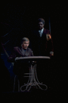 R-L) David Sabin and Howard Keel in a scene from the Broadway production of the musical "Ambassador." (New York)