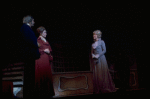 L-R) Howard Keel, M'el Dowd and Danielle Darrieux in a scene from the Broadway production of the musical "Ambassador." (New York)