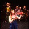 Meryl Streep (as Alice) holding a bottle that says "Drink Me" in a scene from the NY Shakespeare Festival production of the musical "Alice." (New York)