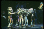 A group of dogs in a scene from the Broadway musical "Cats." (New York)