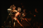 Terrence Mann (L) in a scene from the Broadway musical "Cats." (New York)