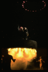 Ken Page taking Betty Buckley to the Heavyside Layer in a scene from the Broadway musical "Cats." (New York)