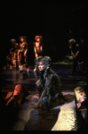 Betty Buckley w. cats in a scene from the Broadway musical "Cats." (New York)