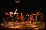L-R) Rene Ceballos and Donna King in a scene from the Broadway musical "Cats." (New York)