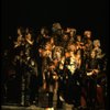 Cats singing near a large boot in a scene from the Broadway musical "Cats." (New York)