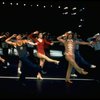 2L-C) Robert Lupone and Donna McKechnie dancing in a scene from the Broadway musical "A Chorus Line." (New York)