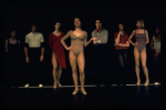 C) Kelly Bishop and dancers in a scene from the Broadway musical "A Chorus Line." (New York)