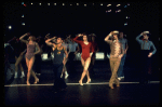 2L-C) Robert Lupone and Donna McKechnie dancing in a scene from the Broadway musical "A Chorus Line." (New York)