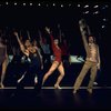 2L-C) Robert Lupone and Donna McKechnie dancing in a scene from the Broadway musical "A Chorus Line." (New York)