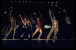 2L-C) Robert Lupone and Donna McKechnie dancing in a scene from the Broadway musical "A Chorus Line." (New York)