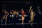 2L-C) Robert Lupone and Donna McKechnie dancing in a scene from the Broadway musical "A Chorus Line." (New York)