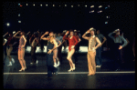 2L-C) Robert Lupone and Donna McKechnie dancing in a scene from the Broadway musical "A Chorus Line." (New York)