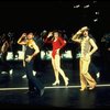 2L-C) Robert Lupone and Donna McKechnie dancing in a scene from the Broadway musical "A Chorus Line." (New York)