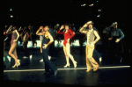 2L-C) Robert Lupone and Donna McKechnie dancing in a scene from the Broadway musical "A Chorus Line." (New York)