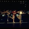 2L-C) Robert Lupone and Donna McKechnie dancing in a scene from the Broadway musical "A Chorus Line." (New York)