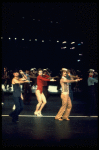 2R-C) Robert Lupone and Donna McKechnie dancing in a scene from the Broadway musical "A Chorus Line." (New York)