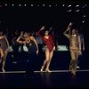 2L-C) Robert Lupone and Donna McKechnie dancing in a scene from the Broadway musical "A Chorus Line." (New York)