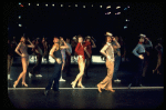 2L-C) Robert Lupone and Donna McKechnie dancing in a scene from the Broadway musical "A Chorus Line." (New York)