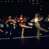 2L-C) Robert Lupone and Donna McKechnie dancing in a scene from the Broadway musical "A Chorus Line." (New York)