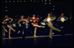 2L-C) Robert Lupone and Donna McKechnie dancing in a scene from the Broadway musical "A Chorus Line." (New York)