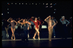 2L-C) Robert Lupone and Donna McKechnie dancing in a scene from the Broadway musical "A Chorus Line." (New York)