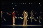 R-L) Robert Lupone and Donna McKechnie in a scene from the Broadway musical "A Chorus Line." (New York)