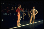 R-L) Robert Lupone and Donna McKechnie in a scene from the Broadway musical "A Chorus Line." (New York)