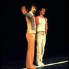 L-R) Robert Lupone and Sammy Williams in a scene from the Broadway musical "A Chorus Line." (New York)