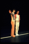 L-R) Robert Lupone and Sammy Williams in a scene from the Broadway musical "A Chorus Line." (New York)