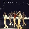 L-R) Sammy Williams, Pamela Blair, Donna McKechnie, Robert Lupone and Kelly Bishop in a z scene from the Broadway musical "A Chorus Line." (New York)
