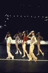L-R) Sammy Williams, Pamela Blair, Donna McKechnie, Robert Lupone and Kelly Bishop in a z scene from the Broadway musical "A Chorus Line." (New York)