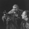 Actor Anthony Quayle as Galileo Galilei (L) with Philip Bosco in a scene from the Repertory Theatre of Lincoln Center production of the play "Galileo"