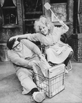 (L-R) Wayne Knight and Jessica James in a scene from the Broadway production of the play "Gemini"