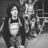 Actor Stephen Nathan (L) in a scene from the off-Broadway production of the musical "Godspell"