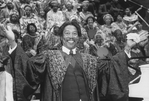 Actor Morgan Freeman in a scene from the Broadway production of the musical "The Gospel At Colonus".