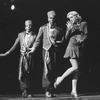 (L-R) Actors David Jackson, Danny Strayhorn and Jane Krakowski performing "I Want To Go To Hollywood" in a scene from the Broadway production of the musical "Grand Hotel".