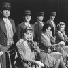 Bellhops and telephone operators in a scene from the Broadway production of the musical "Grand Hotel".