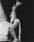 A showgirl in a scene from the Broadway production of the musical "Grind".